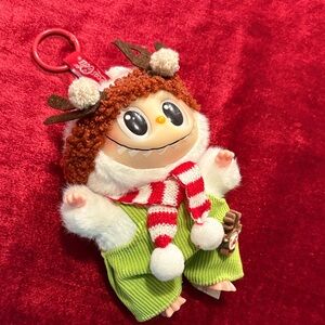 2 Plush Keychain/Reindeer/ Mrs Claus  Antlers Lafufu no box or card NEW